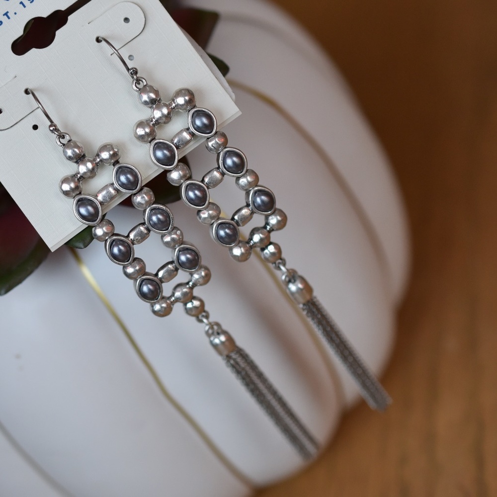 NEW Lucky Brand Silver-Tone Imitation Pearl, Beads - Picture 1 of 4